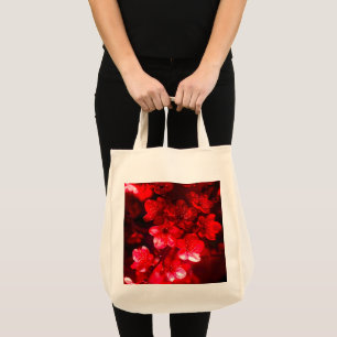 Twilight Cherry Blossom Glow Tote Bag
