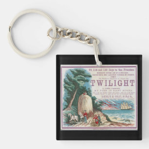 Twilight Clipper Sailing ship Key Ring