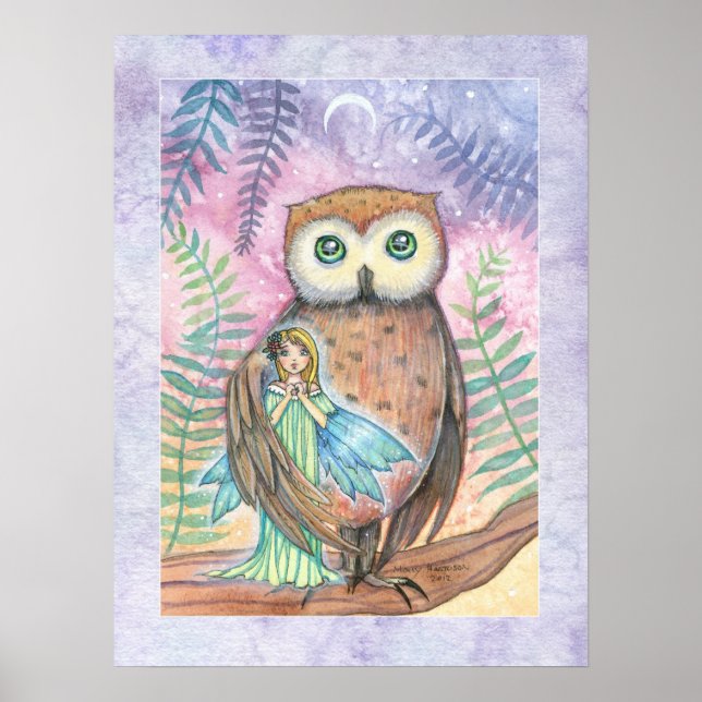 Twilight Companions Owl and Fairy Print (Front)