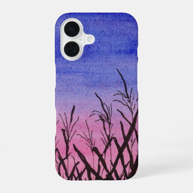 Twilight Corn Field iPhone 16 Case (Back)