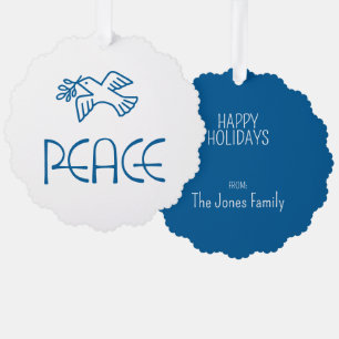 Twilight Dove of Peace Tree Decoration Card