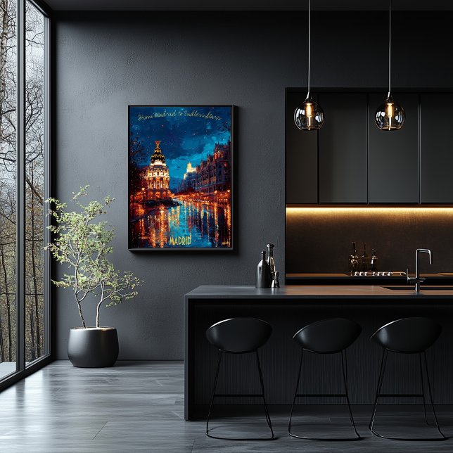 Twilight Dreams of Madrid - Cityscape at Dusk Poster (Creator Uploaded)