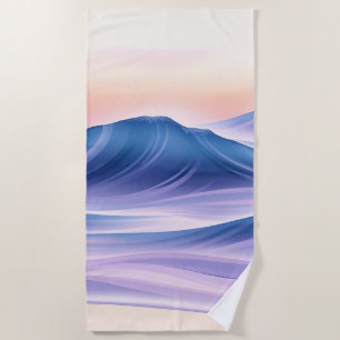 Twilight Drift Fluid Abstract Coastal Beach Towel