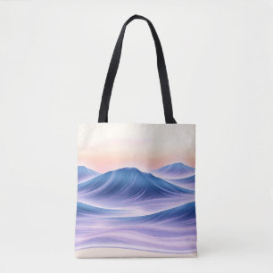 Twilight Drift Fluid Abstract Coastal Tote Bag