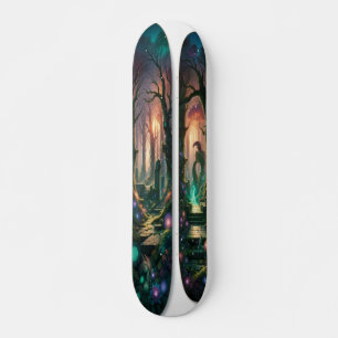 "Twilight Enchantment: Mythical Forest Skateboard 
