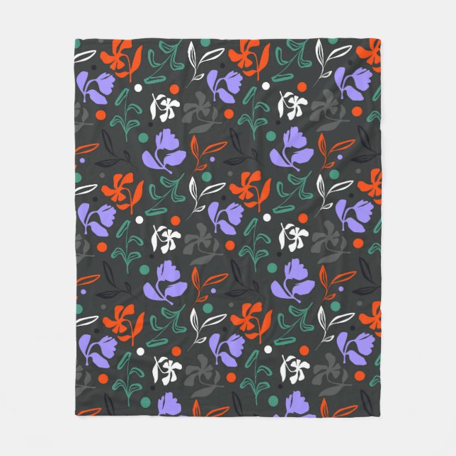 Twilight Flora Fleece Blanket (Front)