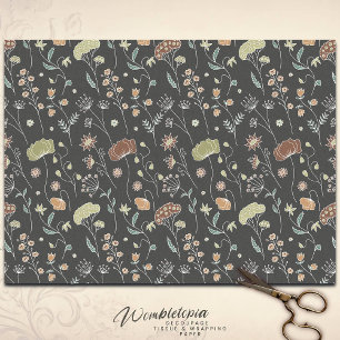 Twilight Forest Foliage Vintage Botanical  Tissue Paper