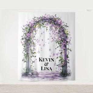 Twilight Garden Arch Wedding Backdrop Tapestry