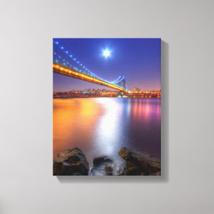 Twilight, George Washington BridgePalisades, NJ. Canvas Print
