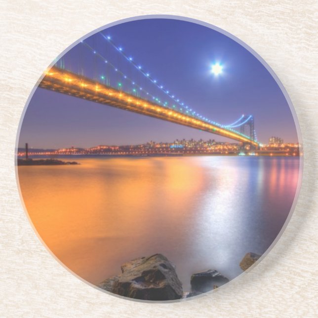 Twilight, George Washington BridgePalisades, NJ. Coaster (Front)