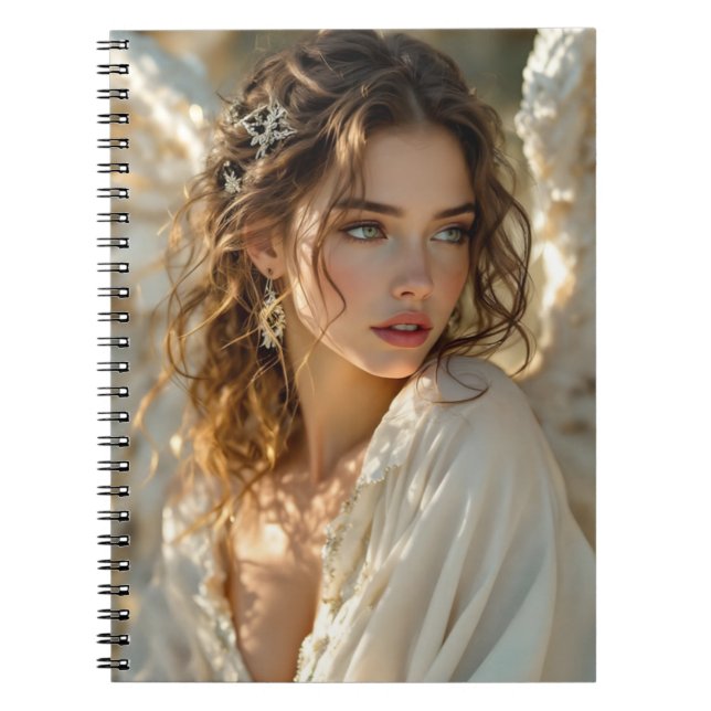Twilight Guardian – Angel of Gilded Wings Notebook (Front)