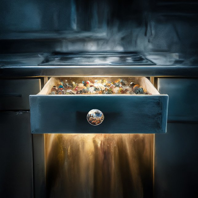 Twilight Harvest Fishermen Collecting Crabs Ceramic Knob (Creator Uploaded)