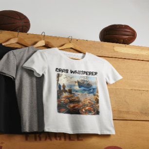 Twilight Harvest Fishermen Collecting Crabs T-Shirt