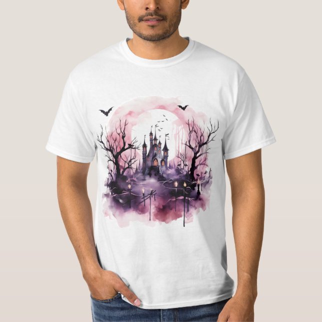 Twilight Haunted House Art T-Shirt (Front)