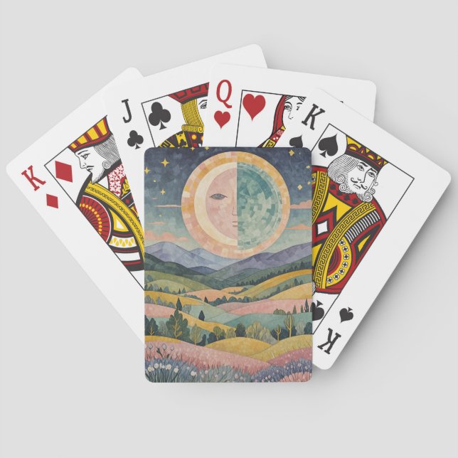 Twilight Hillside Playing Cards (Back)