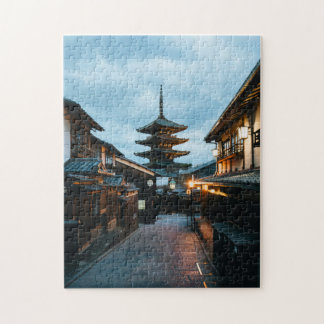 Twilight in Kyoto – Historic Pagoda Street Jigsaw Puzzle