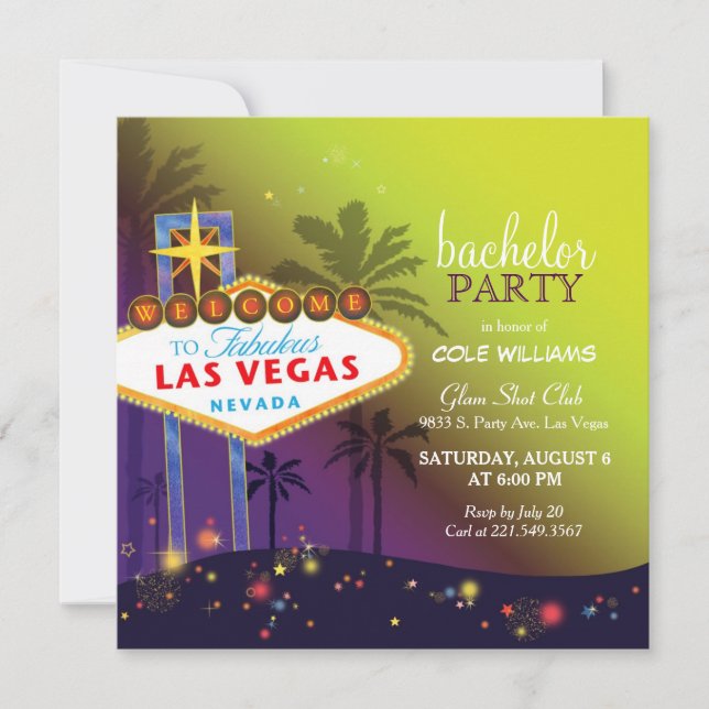 Twilight Las Vegas Bachelor Party Invitation (Front)
