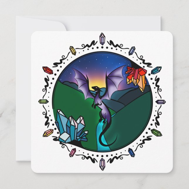 Twilight Magical Crystal Elegant Amethyst Dragon (Front)