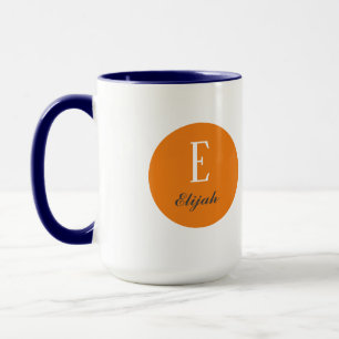 Twilight monogram customised name and initial mug