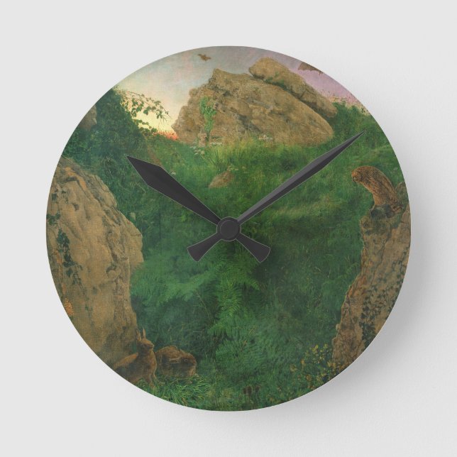 Twilight (oil) round clock (Front)