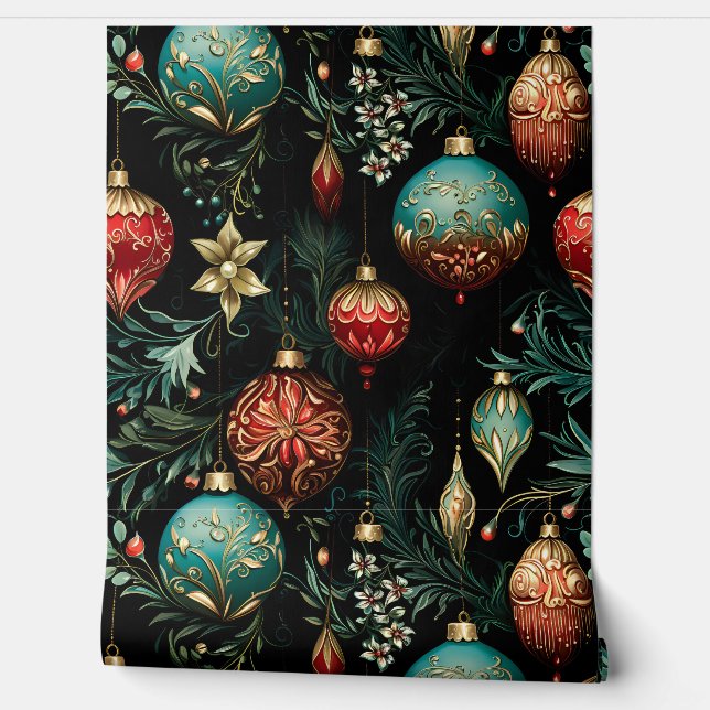 Twilight Ornament Garden Botanical Wallpaper (Unrolling)