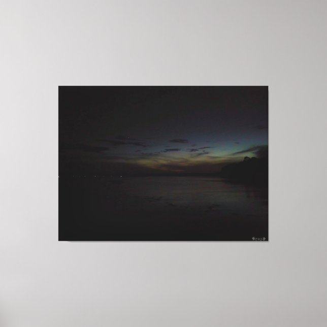 Twilight Over a Calm Lake Canvas Print (Front)