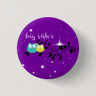 twilight owl "big sister" button!!! 3 cm round badge