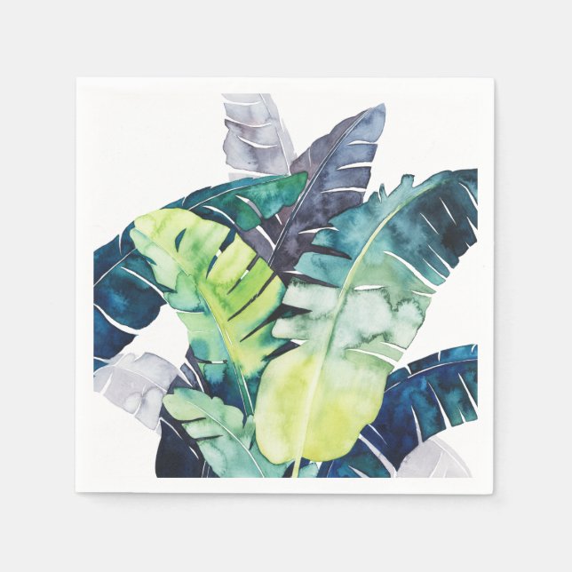 Twilight Palms - Palm Leaves Napkin (Front)