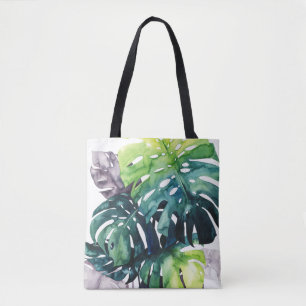 Twilight Palms - Split Leaf Tote Bag