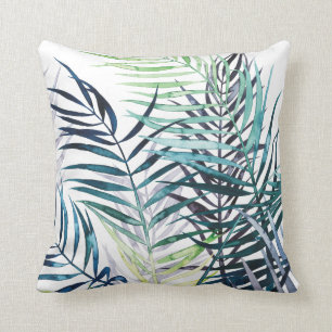 Twilight Palms - Tropical Leaves Cushion