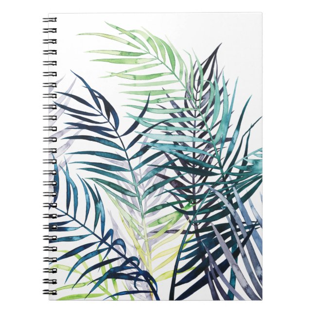 Twilight Palms - Tropical Leaves Notebook (Front)