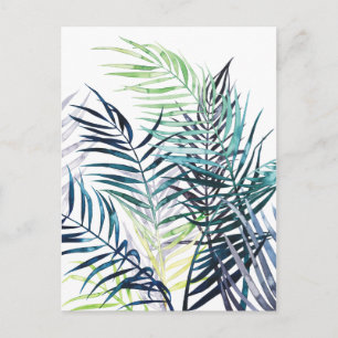 Twilight Palms - Tropical Leaves Postcard