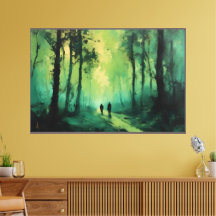 Twilight Promenade on the green Forest