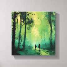 Twilight Promenade on the green Forest