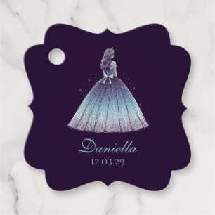 Twilight Purple Quinceañera Favour Tags