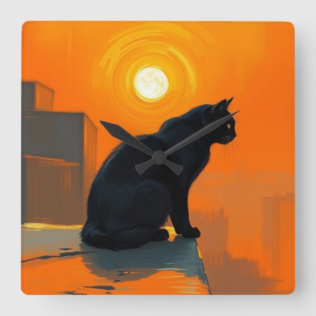 Twilight Sentinel Square Wall Clock (Front)