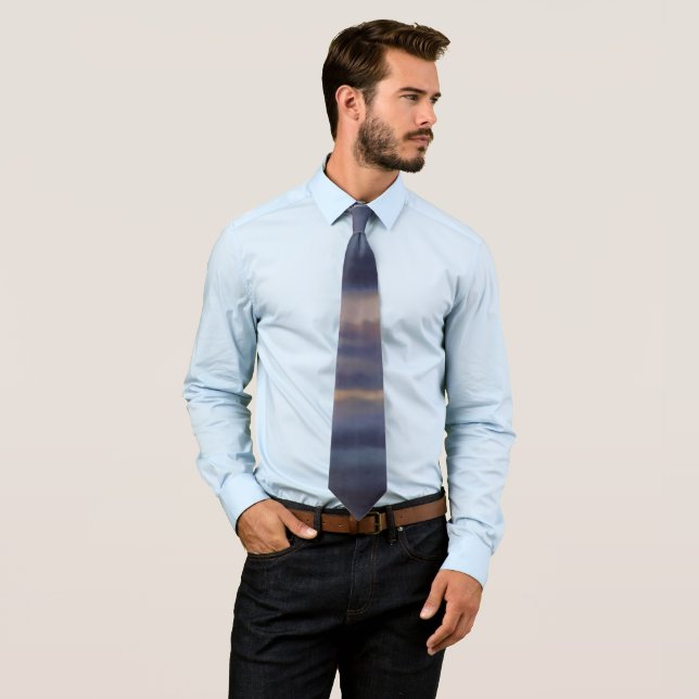 Twilight Serenade Print Tie (In Situ)