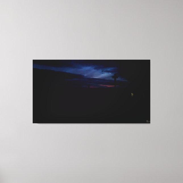 Twilight Silhouette Landscape Canvas Print (Front)