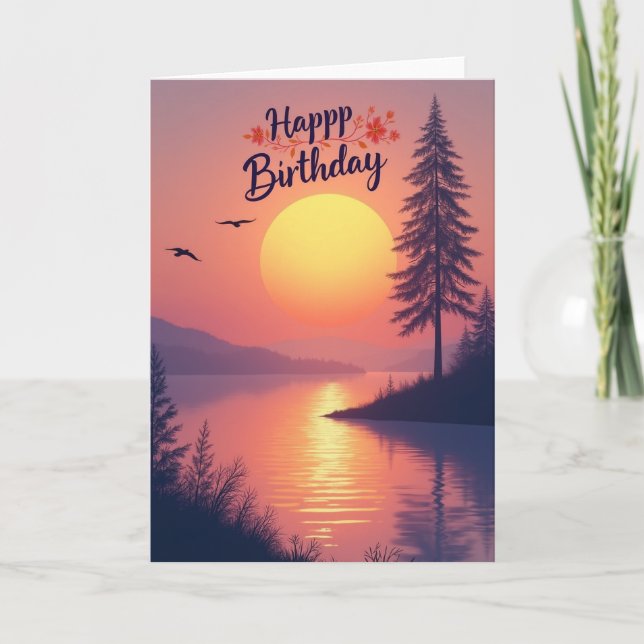 Twilight Sky Birthday Card (Front)
