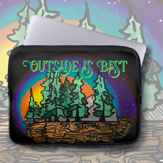 Twilight Sky in the Woods Laptop Sleeve (Creator Uploaded)
