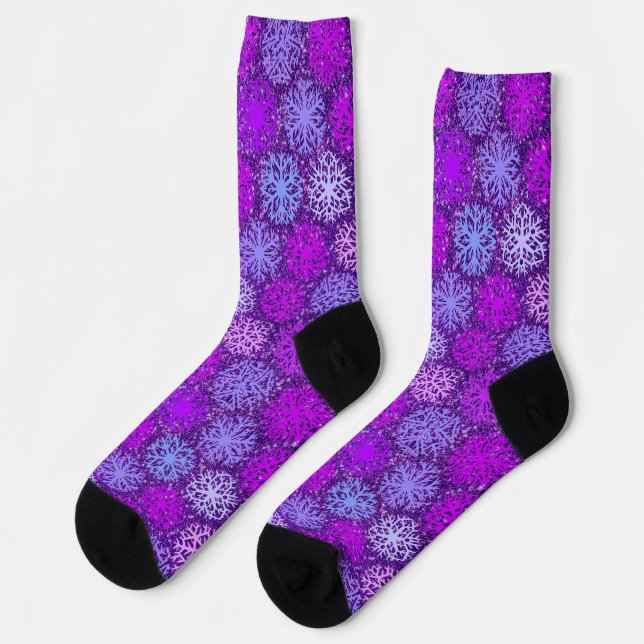 Twilight Snowfall Socks (Left)