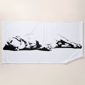 Twilight Stretch by the Sea Beach Towel
