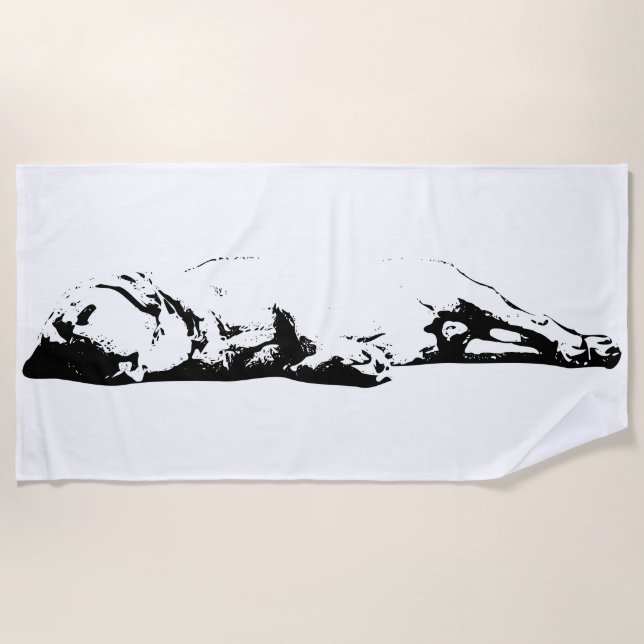 Twilight Stretch by the Sea Beach Towel (Front)