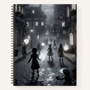 Twilight Tales On Cobblestone Notebook