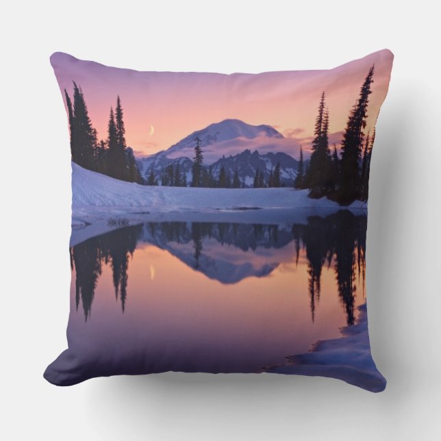 Twilight, Tarn and Crescent Moon Cushion (Front)