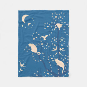 Twilight Tomcats Fleece Blanket