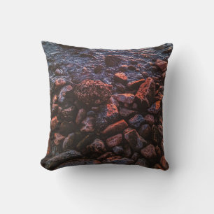 Twilight Treasures: Rocky Beachscape Cushion