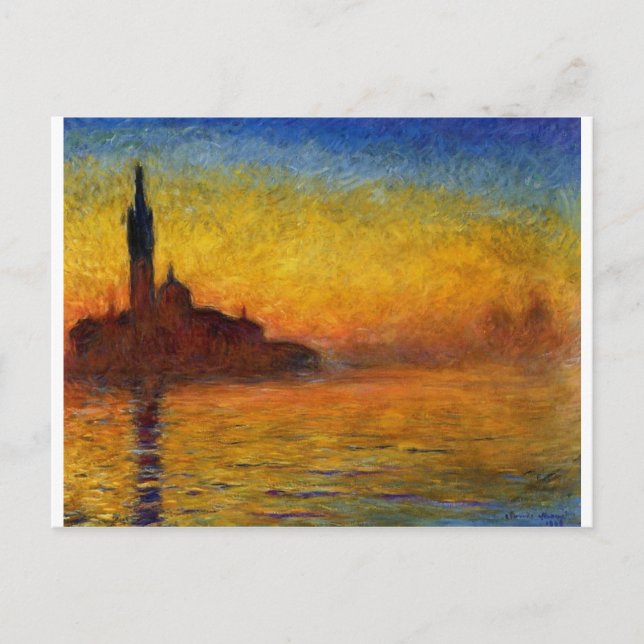 Twilight, Venice by Claude Monet Postcard (Front)