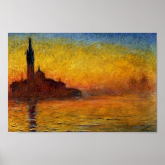 Twilight, Venice by Claude Monet Poster