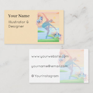 Twilight Waters Fluid Ballet Business Card